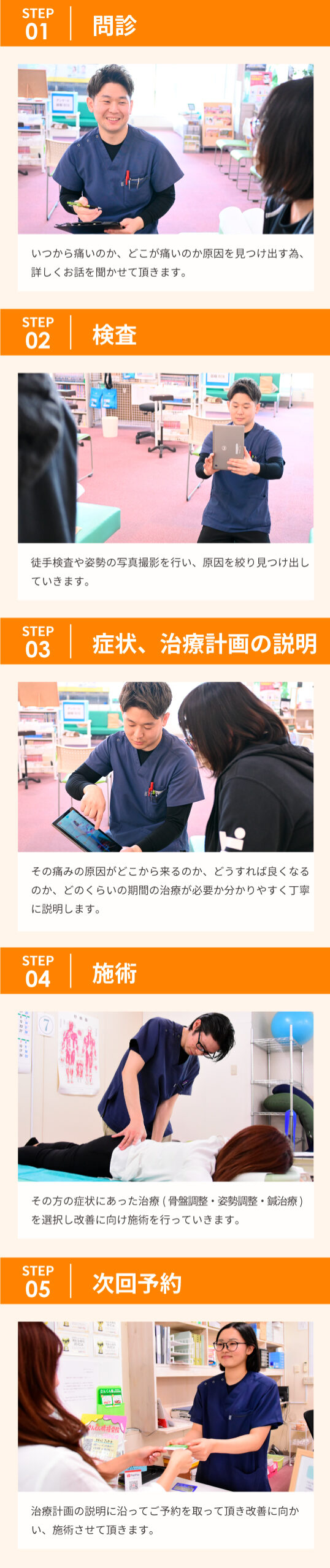当院の施術ステップ